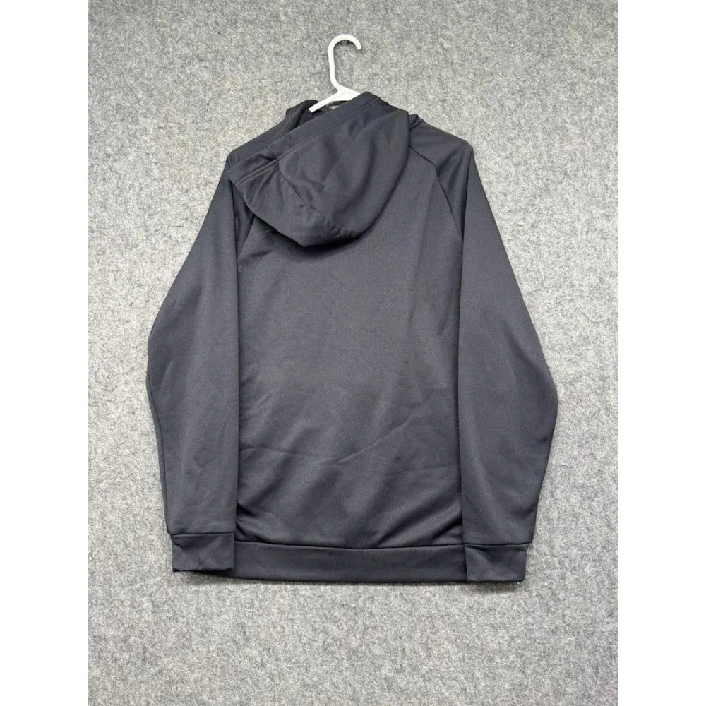 Nike Mens Black Therma-FIT Pullover Hoodie‎ Swoosh Logo Zipper Pocket Medium